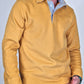 Men's Winter Polo Shirt in Cotton - Ochre