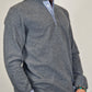 Men's Winter Polo Shirt in Cotton - Dark Grey