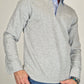 Men's Winter Polo Shirt in Cotton - Light Grey