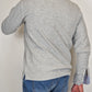 Men's Winter Polo Shirt in Cotton - Light Grey