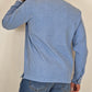 Men's Winter Polo Shirt in Cotton - Sky Blue