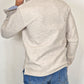 Men's Winter Polo Shirt in Cotton - Beige Mélange